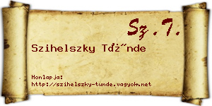 Szihelszky Tünde névjegykártya