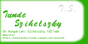 tunde szihelszky business card